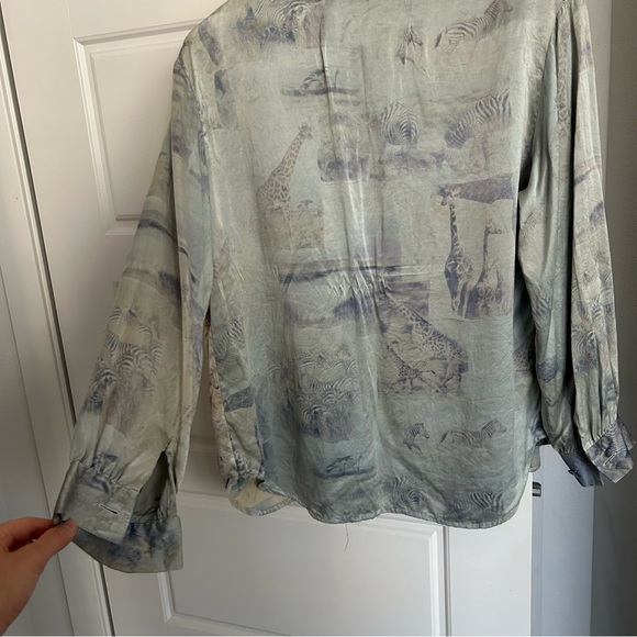 Vintage Satin Animal Print Shirt - Picture 4 of 4